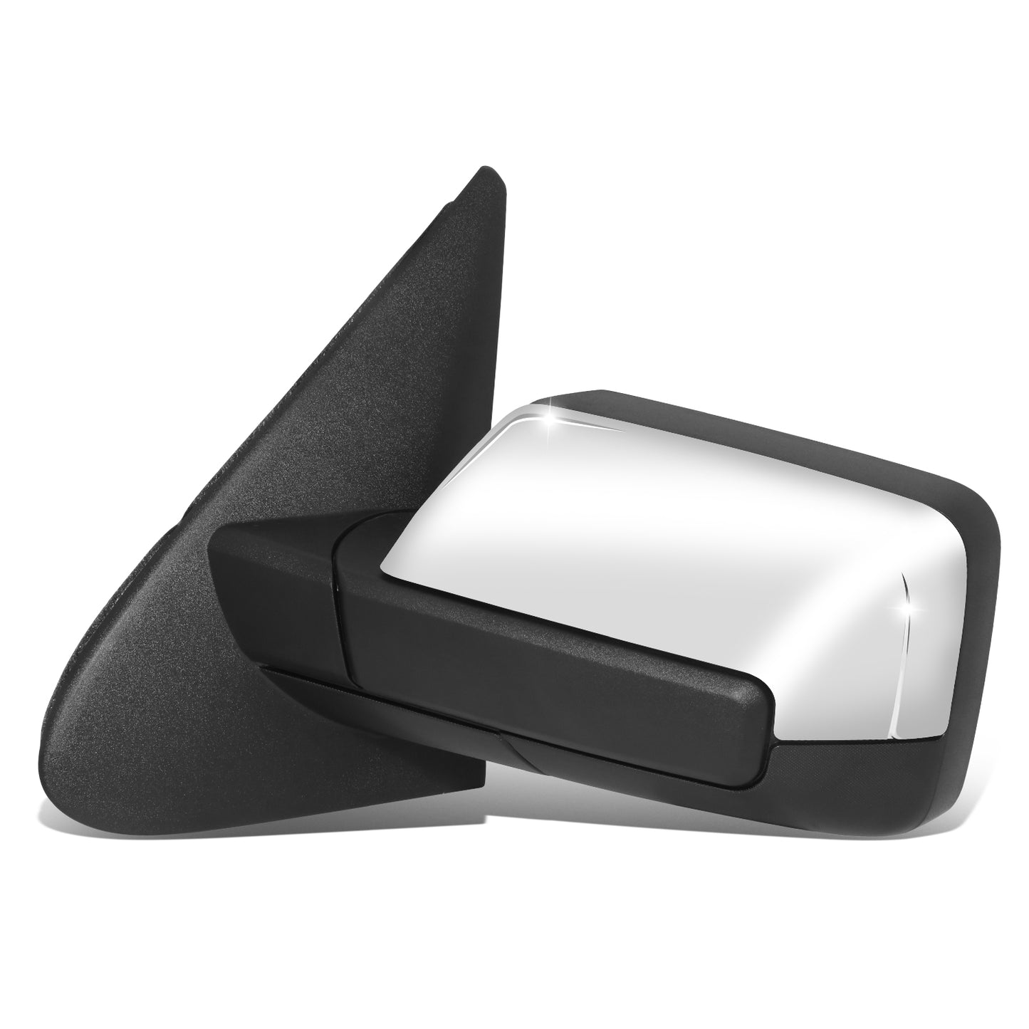 RETROVISOR MIRROR - OE STYLE - FORD EXPEDITION 13-14 - LINCOLN NAVIGATOR 12-14 - WITH POWER FOLD WITH HEATED WITH SIGNAL WITH MEMORY CHROME COVER - DRIVER SIDE - SMOOTH - BLACK / CHROME