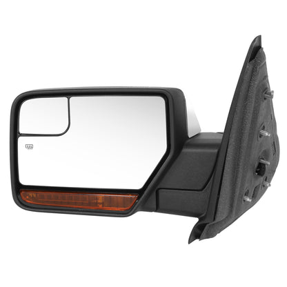 RETROVISOR MIRROR - OE STYLE - FORD EXPEDITION 13-14 - LINCOLN NAVIGATOR 12-14 - WITH POWER FOLD WITH HEATED WITH SIGNAL WITH MEMORY CHROME COVER - DRIVER SIDE - SMOOTH - BLACK / CHROME
