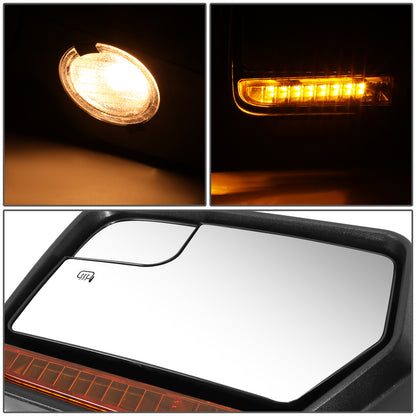 RETROVISOR MIRROR - OE STYLE - FORD EXPEDITION 12-17 - WITH POWER WITH HEATED WITH SIGNAL - DRIVER SIDE - PAINT TO MATCH - BLACK