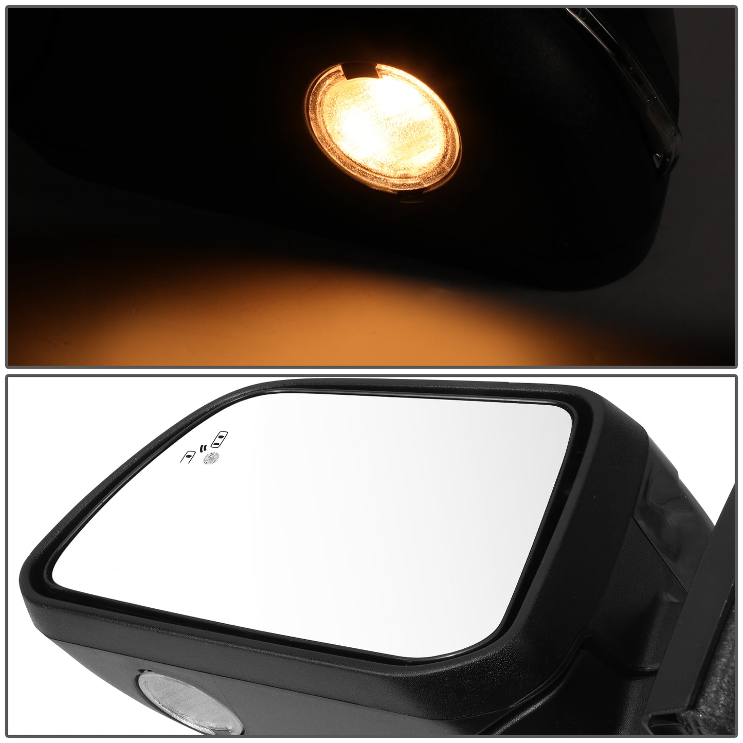 RETROVISOR MIRROR - OE STYLE - FORD EDGE 09-11 - WITH POWER WITH HEATED WITH BLIND SPOT WITH MEMORY - DRIVER SIDE - PAINT TO MATCH - BLACK