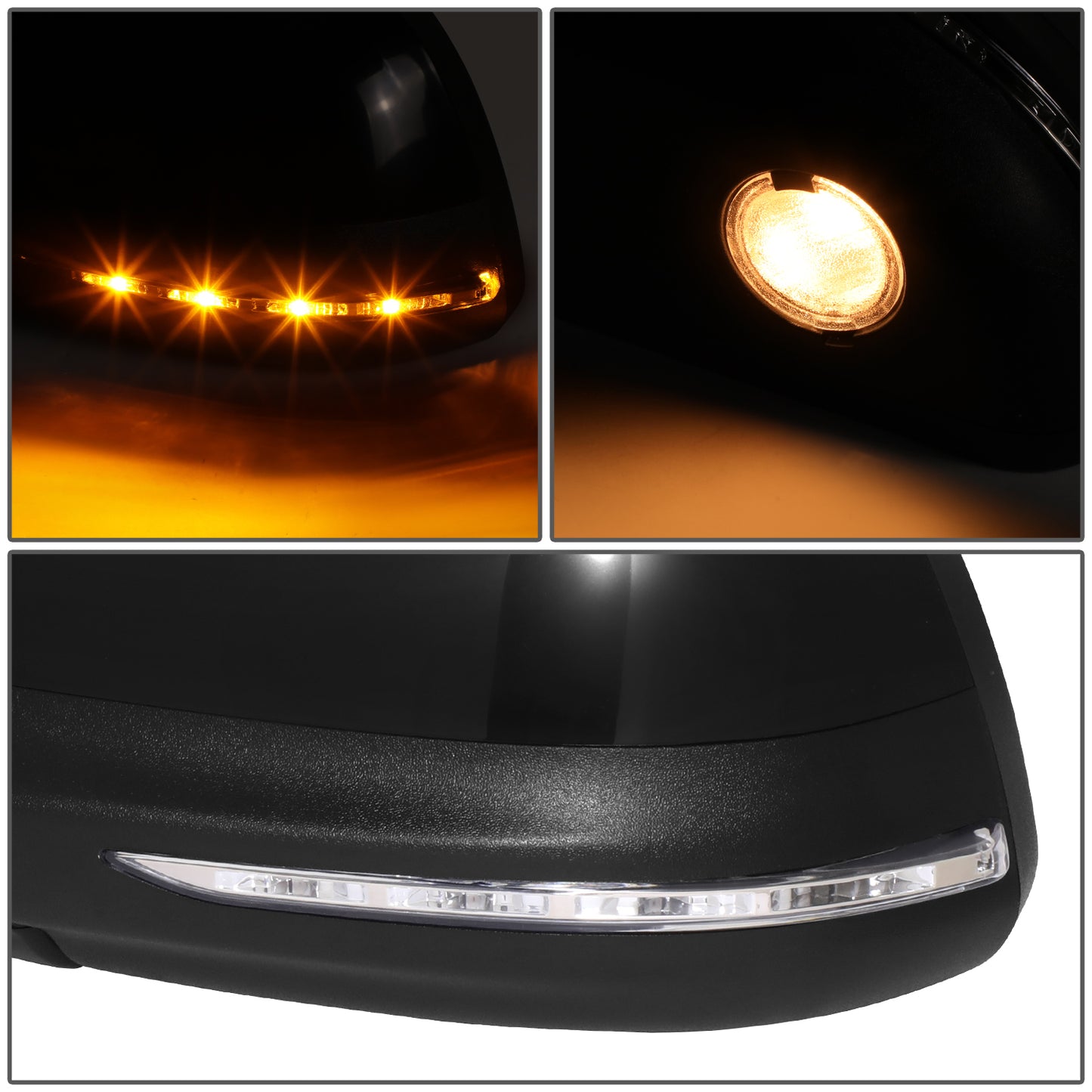 RETROVISOR MIRROR - OE STYLE - FORD EDGE 12-14 - WITH POWER WITH HEATED WITH BLIND SPOT WITH TURN SIGNAL - DRIVER SIDE - PAINT TO MATCH - BLACK