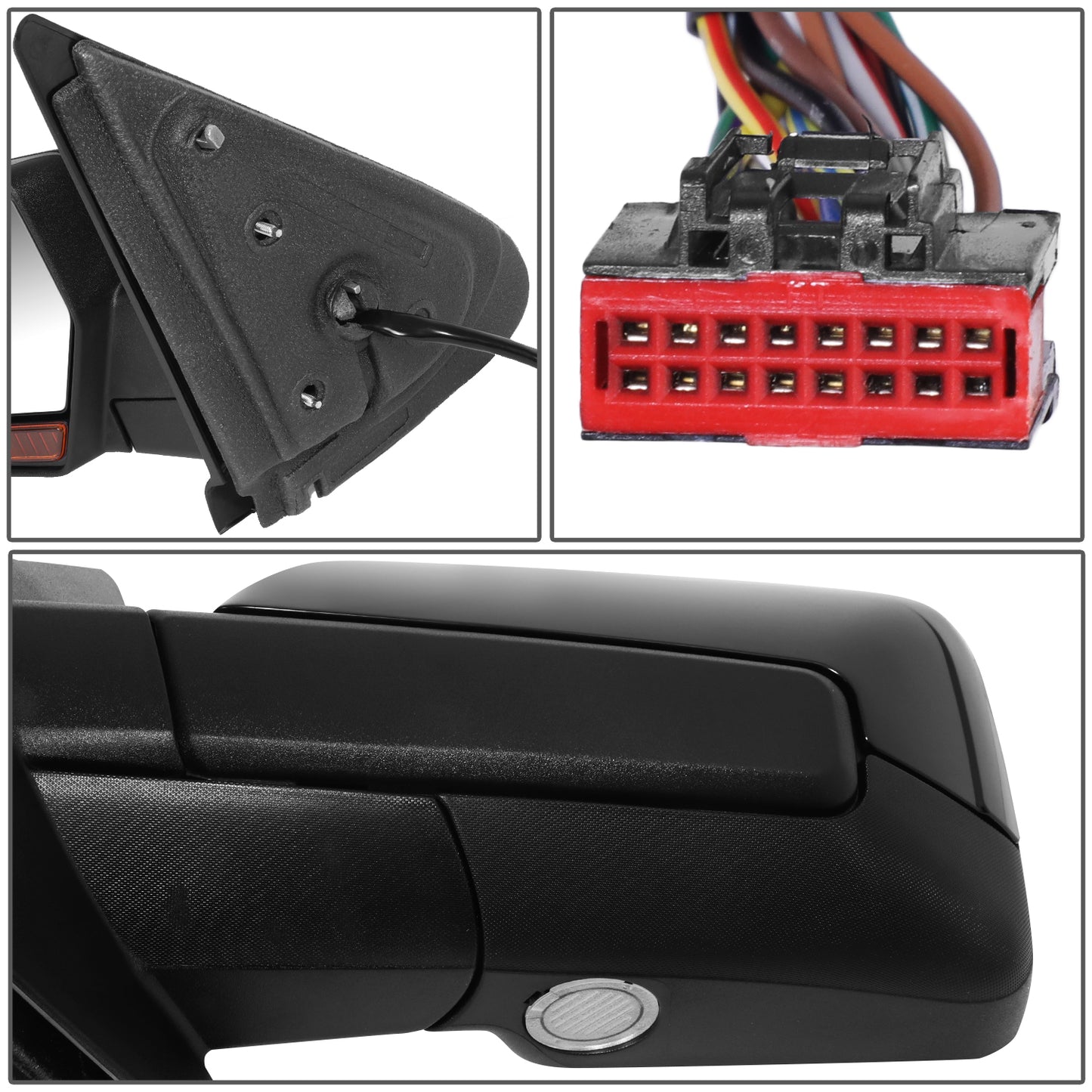 RETROVISOR MIRROR - FORD EXPEDITION 2015-2017 - WITH POWER FOLD - WITH HEATED - WITH BLIND SPOT GLOSS COVER - OE STYLE - DRIVER LEFT SIDE