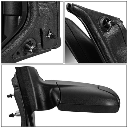 RETROVISOR MIRROR - OEM - 15-19 FORD TRANSIT 150, 250, 350 - MANUAL - FOLDING - TEXTURED - BLACK - LEFT