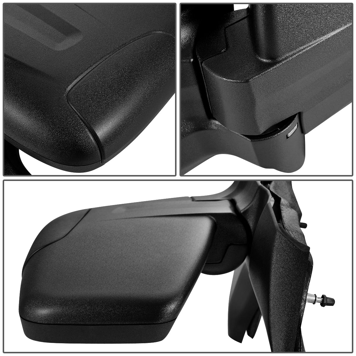 RETROVISOR MIRROR - OEM - 15-19 FORD TRANSIT 150, 250, 350 - MANUAL - FOLDING - TEXTURED - BLACK - LEFT