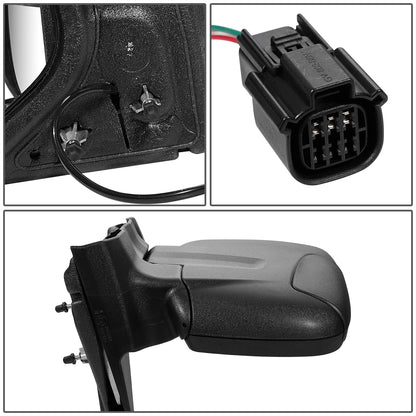 RETROVISOR MIRROR - OEM - 15-19 FORD TRANSIT 150, 250, 350 - POWERED - FOLDING - TEXTURED - BLACK