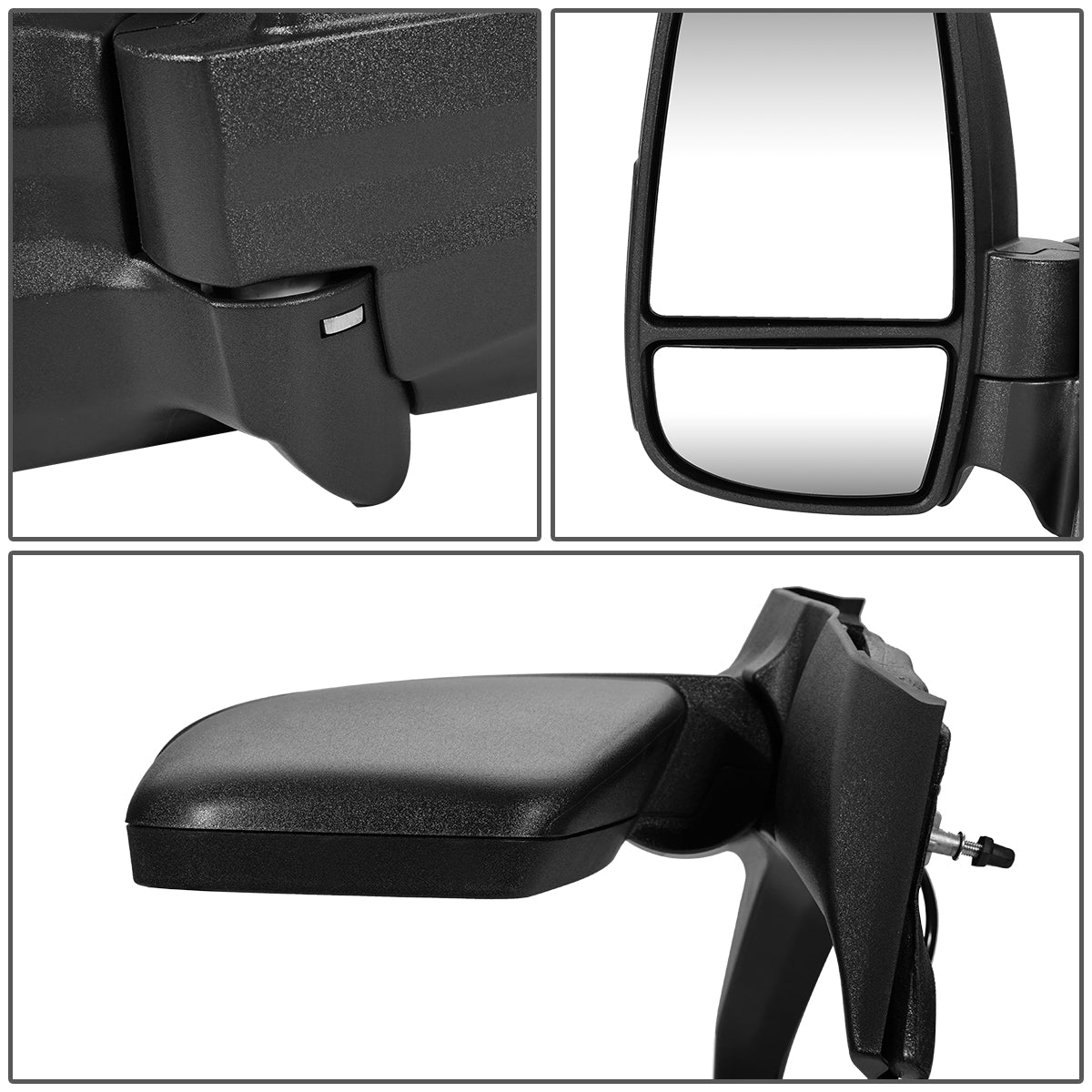 RETROVISOR MIRROR - OEM - 15-19 FORD TRANSIT 150, 250, 350 - POWERED - FOLDING - TEXTURED - BLACK