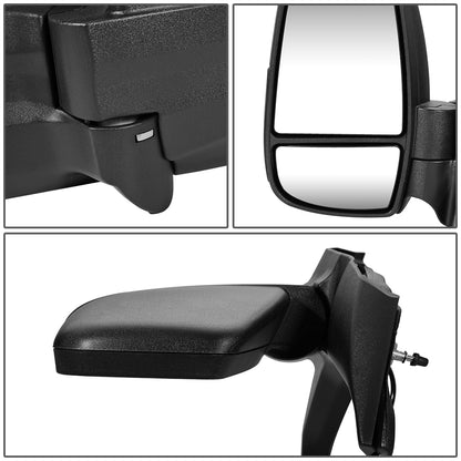 RETROVISOR MIRROR - OEM - 15-19 FORD TRANSIT 150, 250, 350 - POWERED - FOLDING - TEXTURED - BLACK