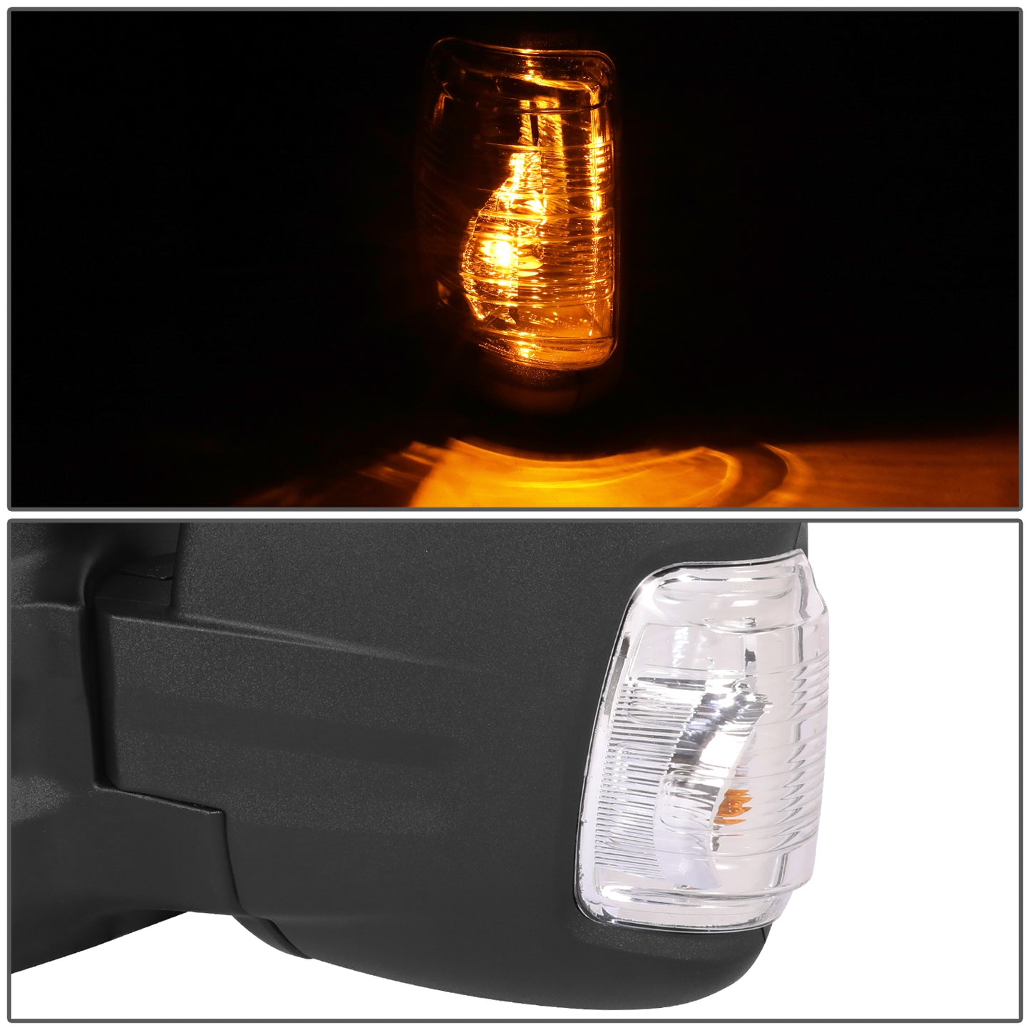 RETROVISOR MIRROR - OE STYLE - FORD TRANSIT 150 18-19 - FORD TRANSIT 250 18-19 - FORD TRANSIT 350 18-19 - SHORT ARM WITH POWER WITH HEATED WITH SIGNAL DUAL MIRROR HIGH ROOF - DRIVER SIDE - PAINT TO MATCH - BLACK