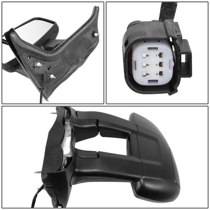 RETROVISOR MIRROR - OE STYLE - FORD TRANSIT 150 15-19 - FORD TRANSIT 250 15-19 - FORD TRANSIT 350 15-19 - LONG ARM WITH POWER HIGH ROOF - DRIVER SIDE - PAINT TO MATCH - BLACK