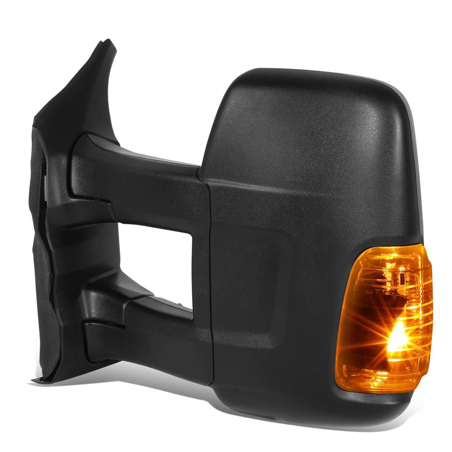 RETROVISOR MIRROR - OE STYLE - FORD TRANSIT 150 15-17 - FORD TRANSIT 250 15-17 - FORD TRANSIT 350 15-17 - LONG ARM WITH POWER WITH HEATED WITH SIGNAL DUAL MIRROR HIGH ROOF - DRIVER SIDE - PAINT TO MATCH - BLACK