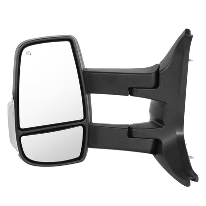 RETROVISOR MIRROR - OE STYLE - FORD TRANSIT 150 15-17 - FORD TRANSIT 250 15-17 - FORD TRANSIT 350 15-17 - LONG ARM WITH POWER WITH HEATED WITH SIGNAL DUAL MIRROR HIGH ROOF - DRIVER SIDE - PAINT TO MATCH - BLACK