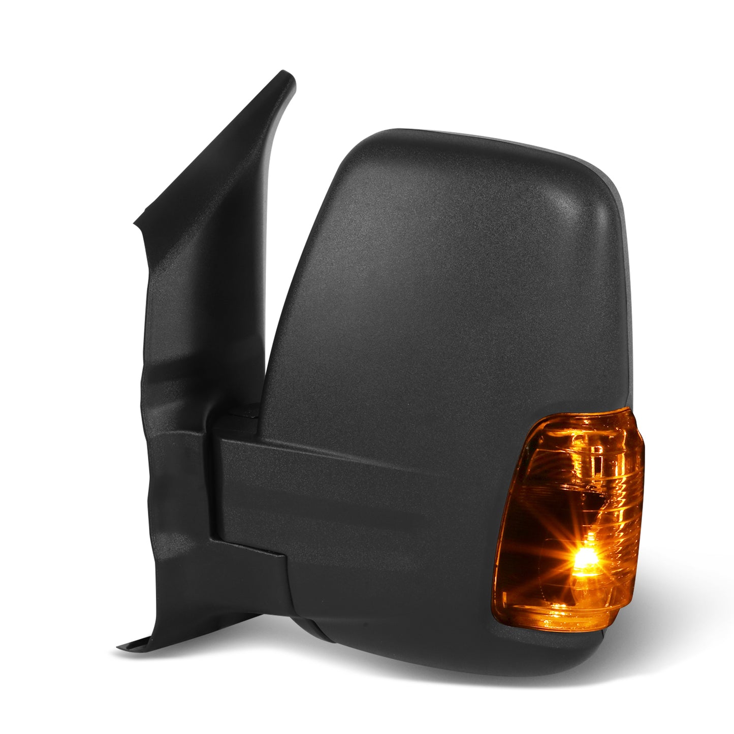 RETROVISOR MIRROR - OE STYLE - FORD TRANSIT 150 20-24 - WITH POWER WITH HEATED GLASS WITH BLIND SPOT WITH SIGNAL - PASSENGER VAN - DRIVER SIDE - PAINT TO MATCH - BLACK