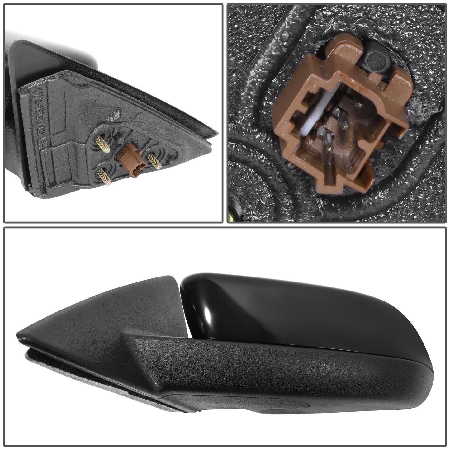 RETROVISOR MIRROR - OE STYLE - FORD MUSTANG 10-12 - WITH POWER GLOSS COVER - DRIVER SIDE - PAINT TO MATCH - BLACK