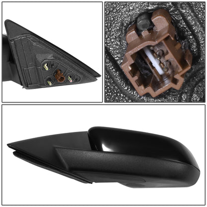 RETROVISOR MIRROR - OE STYLE - FORD MUSTANG 10-12 - WITH POWER WITH BLIND SPOT MIRROR GLOSS COVER - DRIVER SIDE - PAINT TO MATCH - BLACK