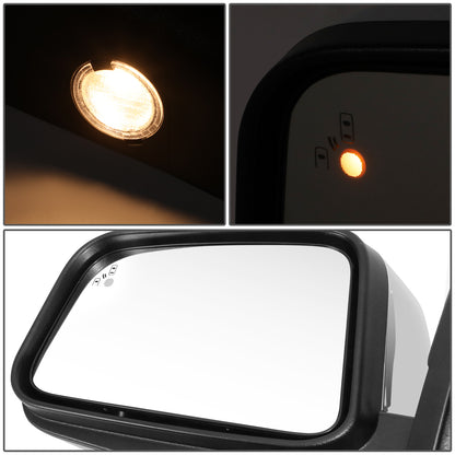 RETROVISOR MIRROR - OE STYLE - FORD EDGE 11-15 - WITH POWER WITH HEATED WITH PUDDLE WITH BLIND SPOT - DRIVER SIDE - PAINT TO MATCH - BLACK