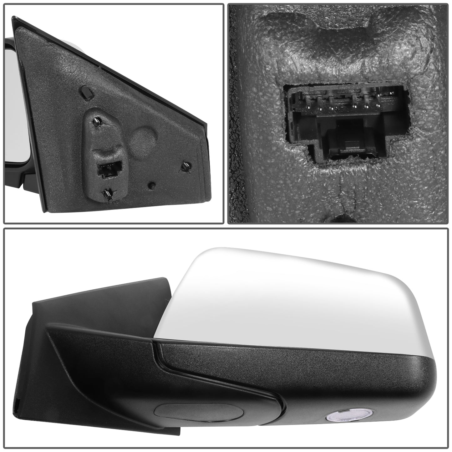 RETROVISOR MIRROR - OE STYLE - FORD EDGE 11-15 - WITH POWER WITH HEATED WITH PUDDLE WITH BLIND SPOT - DRIVER SIDE - PAINT TO MATCH - BLACK