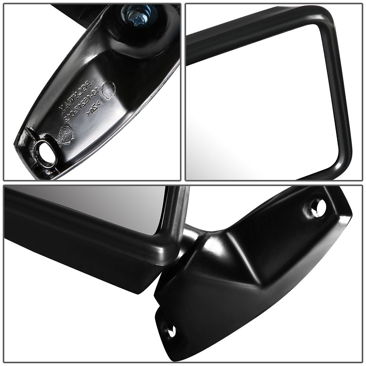 RETROVISOR MIRROR - OEM - 84-90 FORD BRONCO II / 83-92 FORD RANGER - MANUAL - PAINTABLE - BLACK - RIGHT