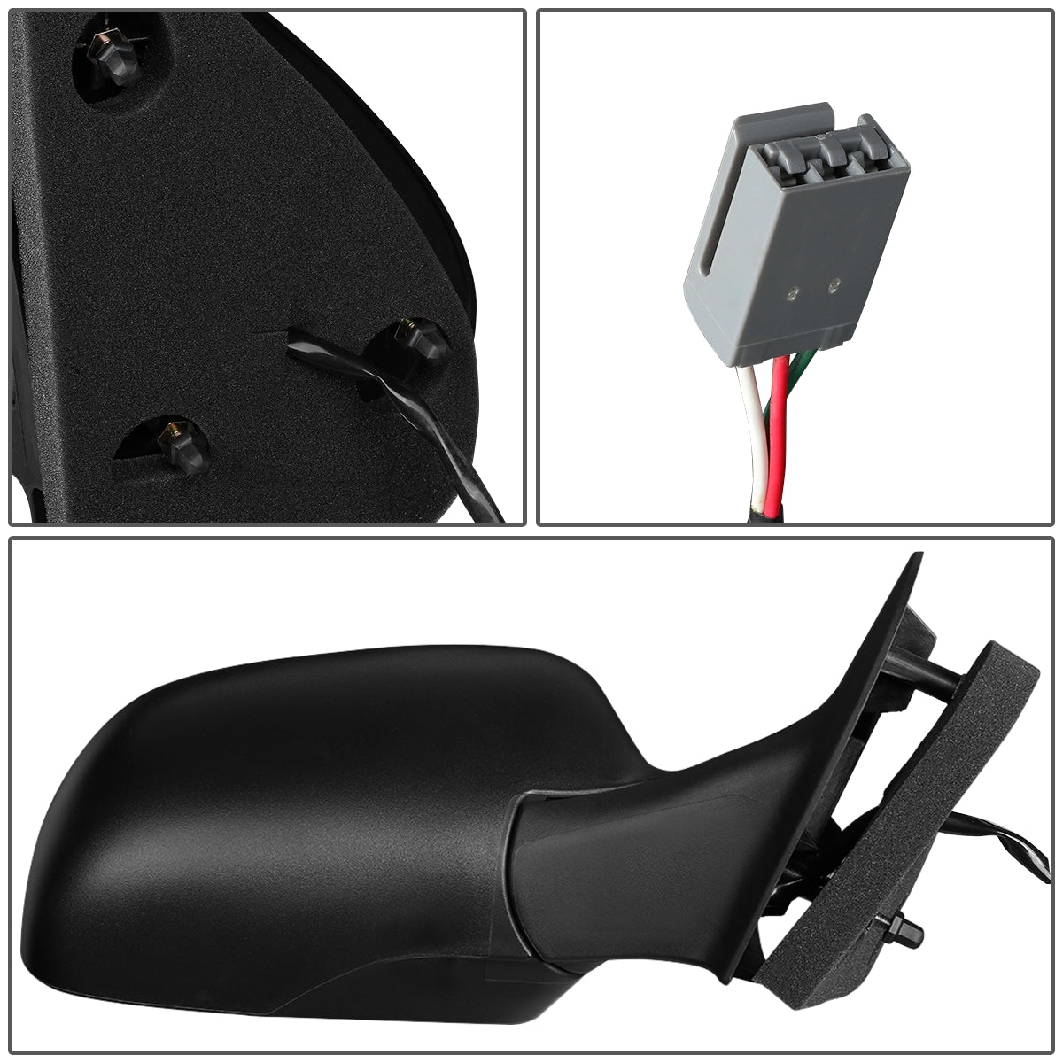 RETROVISOR MIRROR - OEM - 95-98 FORD WINDSTAR - POWERED - TEXTURED - BLACK - RIGHT