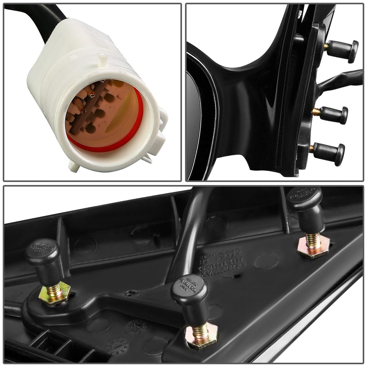 RETROVISOR MIRROR - OEM - 96-99 FORD TAURUS / 96-99 MERCURY SABLE - POWERED - PAINTABLE - BLACK - RIGHT