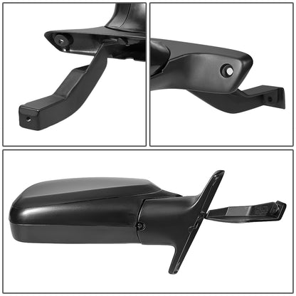 RETROVISOR MIRROR - OEM - 92-96 FORD F-150 - MANUAL - FOLDING - BLACK - RIGHT