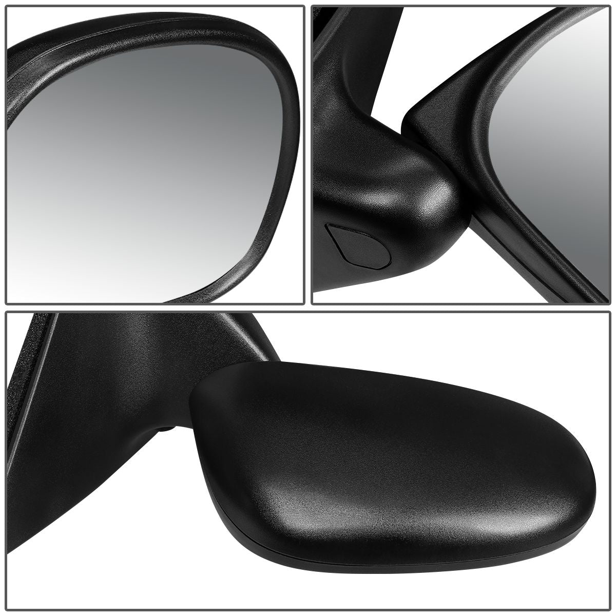 RETROVISOR MIRROR - OEM - 97-03 FORD F-150 / 97-99 FORD F-250 - MANUAL - TEXTURED - BLACK - RIGHT