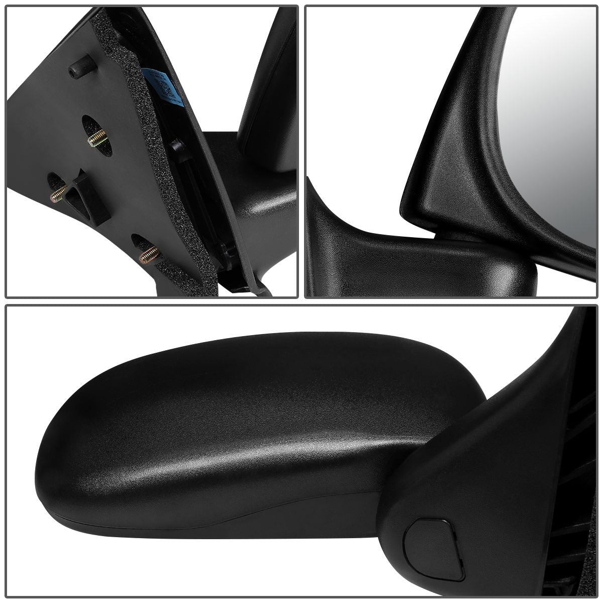 RETROVISOR MIRROR - OEM - 97-03 FORD F-150 / 97-99 FORD F-250 - MANUAL - TEXTURED - BLACK - RIGHT