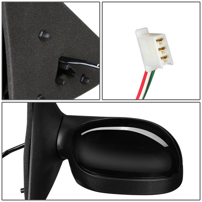 RETROVISOR MIRROR - OEM - 1997 FORD F-150, F-250 - POWERED - PAINTABLE - BLACK - RIGHT