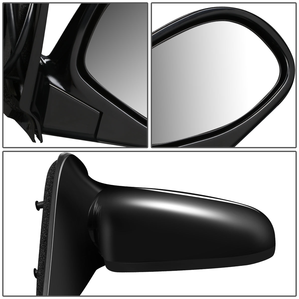 RETROVISOR MIRROR - OEM - 93-97 FORD RANGER, FORD BRONCO II - POWERED - FOLDING - BLACK MATERIAL - RIGHT