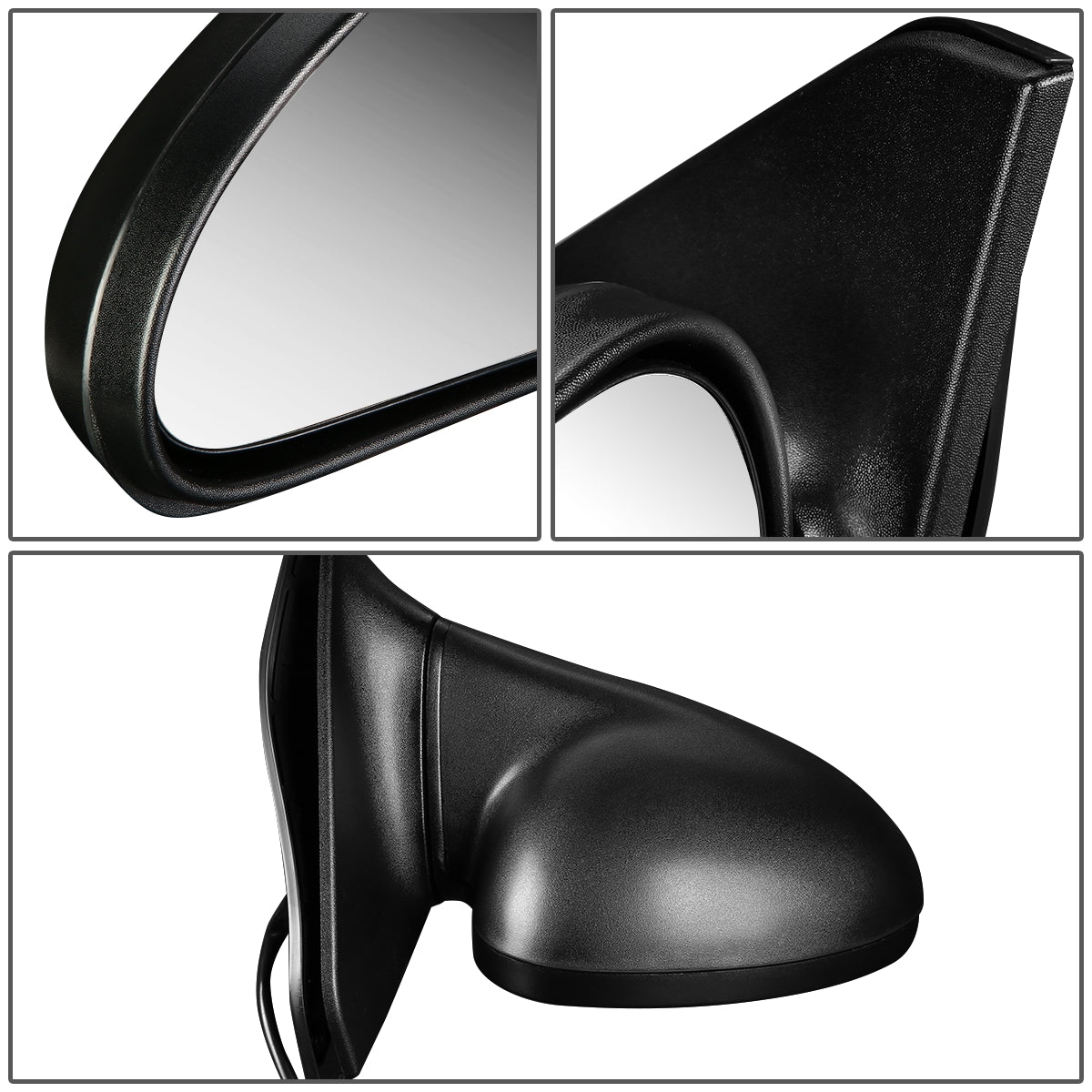 RETROVISOR MIRROR - OEM - 97-02 FORD ESCORT / 97-99 MERCURY TRACER - POWERED - TEXTURED - BLACK - RIGHT