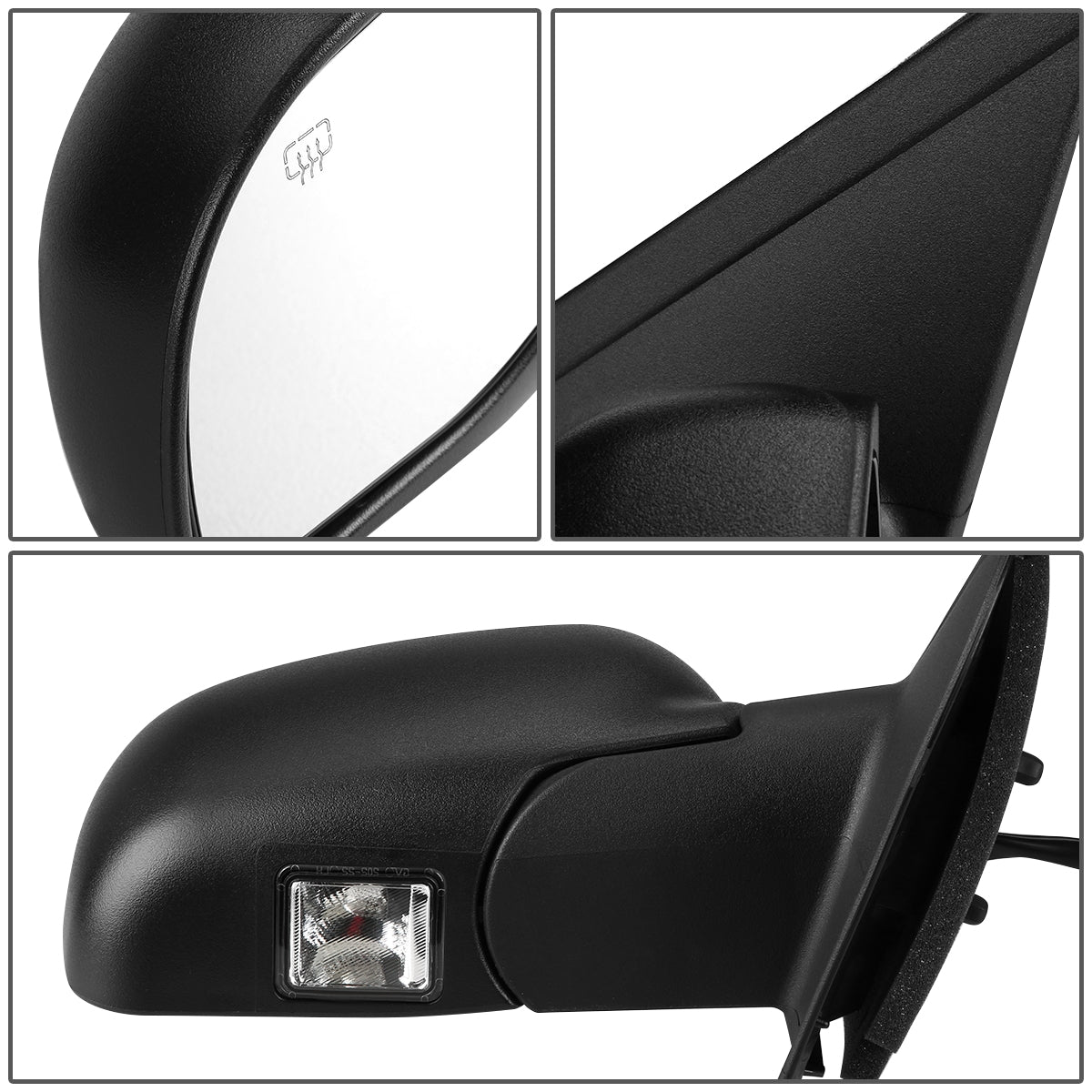 RETROVISOR MIRROR - OEM - 98-01 FORD EXPLORER - POWERED - HEATED - TEXTURED - BLACK - RIGHT