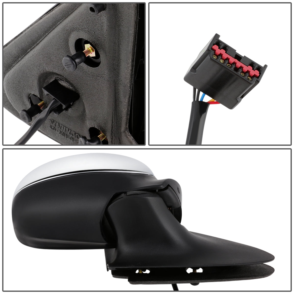 RETROVISOR MIRROR - OEM - 97-02 FORD EXPEDITION - POWERED - HEATED - CHROME - RIGHT