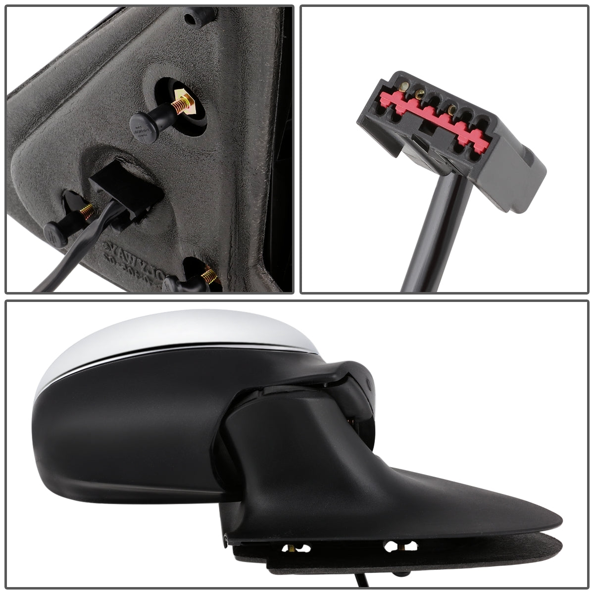 RETROVISOR MIRROR - OEM - 98-02 FORD EXPEDITION / 01-03 FORD F-150 / 98-02 LINCOLN NAVIGATOR - POWERED - CHROME - RIGHT