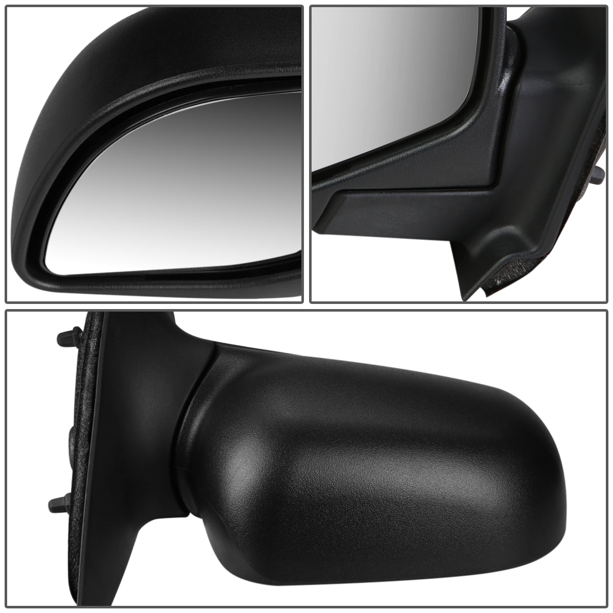 RETROVISOR MIRROR - OEM - 96-98 MAZDA B2300, B2500, B3000, B4000 / 98-03 FORD RANGER - MANUAL - TEXTURED - BLACK - RIGHT