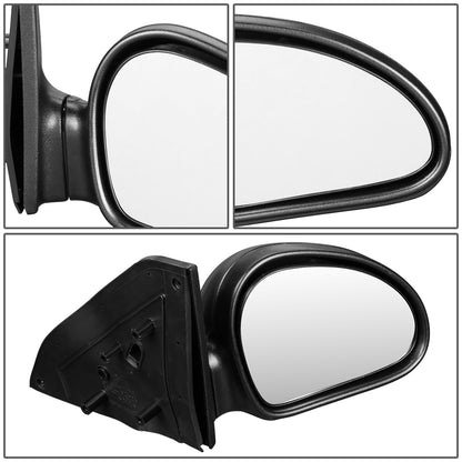 RETROVISOR MIRROR - OEM - 97-02 FORD ESCORT / 97-99 MERCURY TRACER - MANUAL - PAINTABLE - BLACK - RIGHT