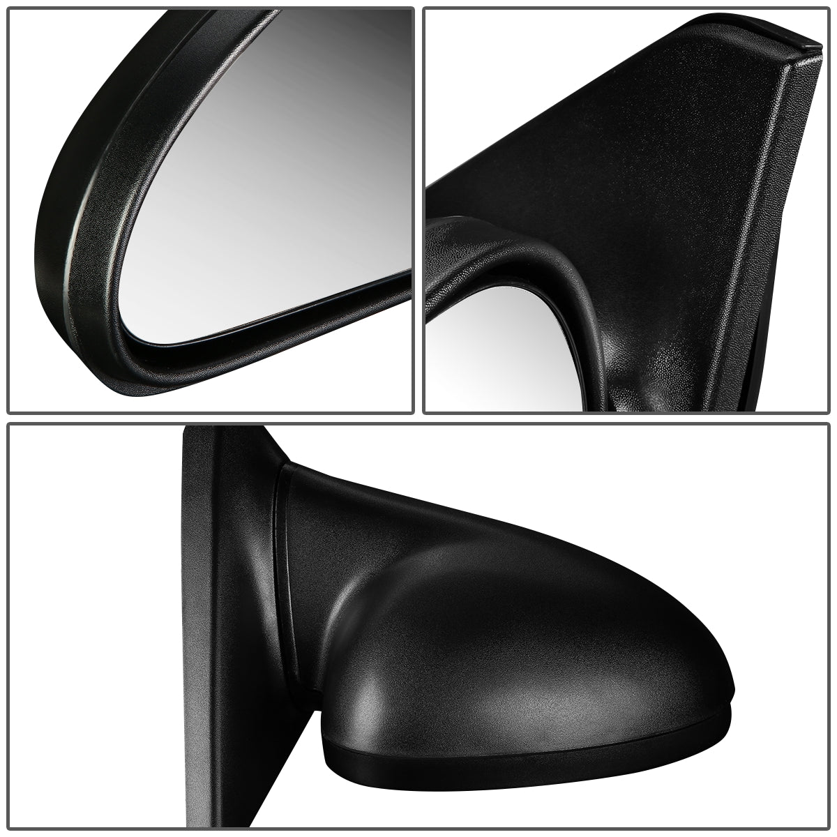 RETROVISOR MIRROR - OEM - 98-03 FORD ESCORT - MANUAL - TEXTURED - BLACK - RIGHT