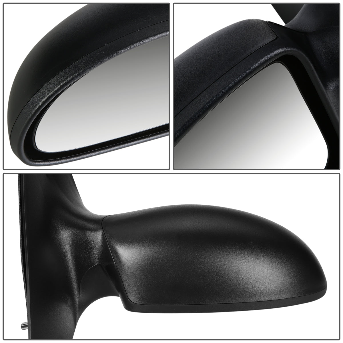 RETROVISOR MIRROR - OEM - 00-02 FORD FOCUS - MANUAL - TEXTURED - BLACK - RIGHT