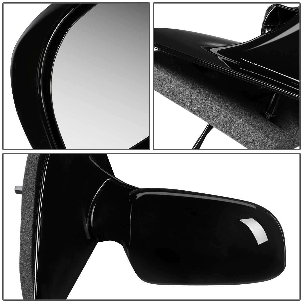 RETROVISOR MIRROR - OEM - 99-03 FORD WINDSTAR - MANUAL - PAINTABLE - BLACK - RIGHT