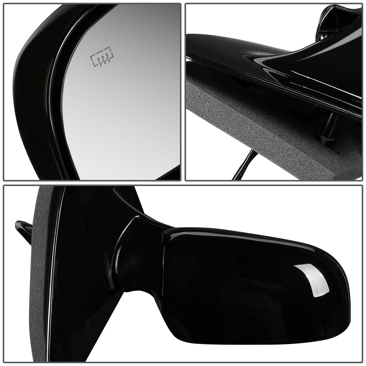 RETROVISOR MIRROR - OEM - 99-00 FORD WINDSTAR - POWERED - HEATED - PAINTABLE - BLACK - RIGHT