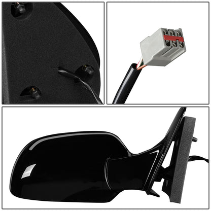 RETROVISOR MIRROR - OEM - 99-00 FORD WINDSTAR - POWERED - HEATED - PAINTABLE - BLACK - RIGHT
