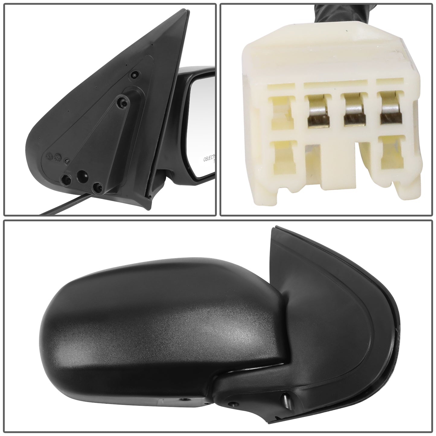 RETROVISOR MIRROR - OE STYLE - FORD ESCAPE 01-02 - WITH POWER - PASSENGER SIDE - PAINT TO MATCH - BLACK