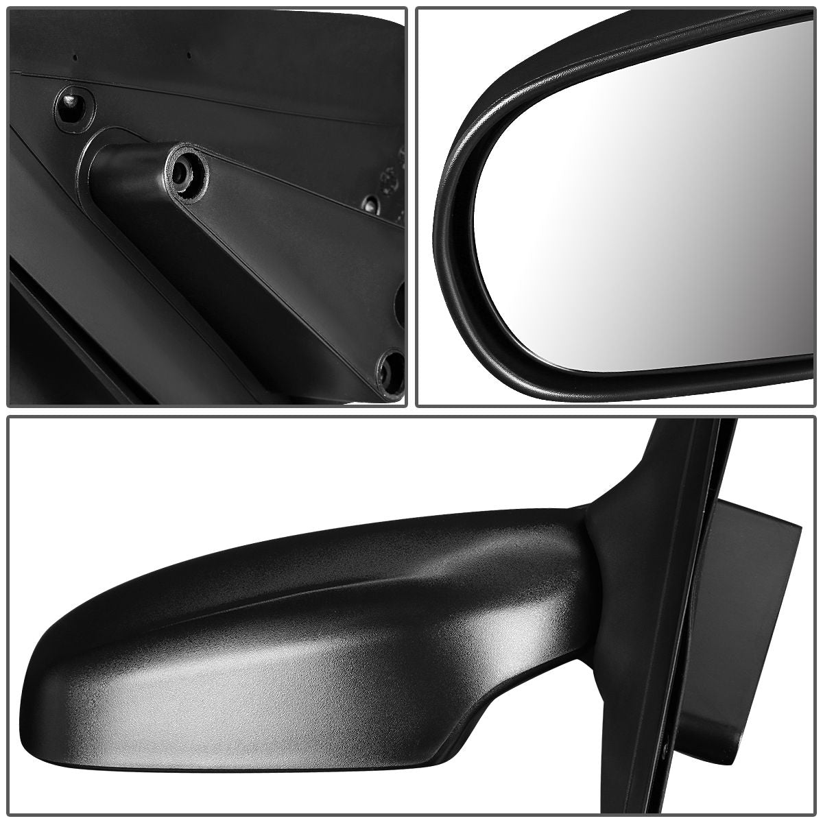 RETROVISOR MIRROR - OEM - 01-07 FORD ESCAPE - MANUAL - TEXTURED - BLACK - RIGHT