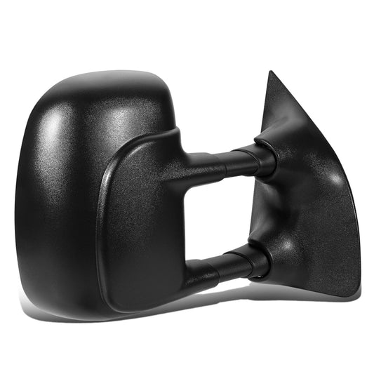 RETROVISOR MIRROR - OEM - 99-04 FORD F-350 / 00-05 FORD EXCURSION - MANUAL - FOLDING - W/ DUAL GLASS - W/ TOW PACKAGE - TEXTURED - BLACK - RIGHT