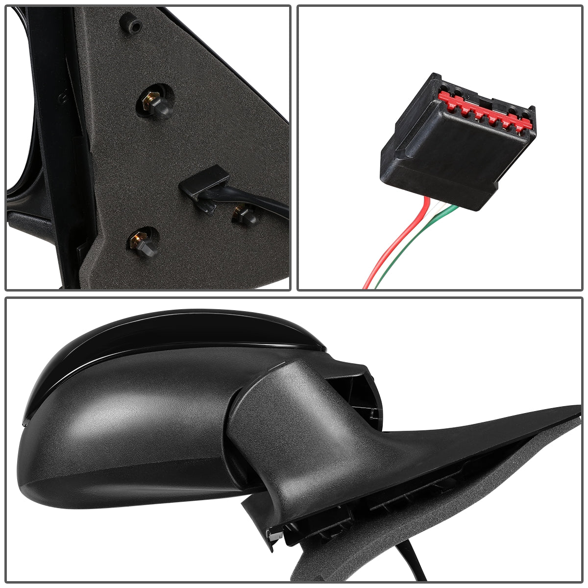 RETROVISOR MIRROR - OEM - 98-02 FORD EXPEDITION - MATTE - BLACK - RIGHT