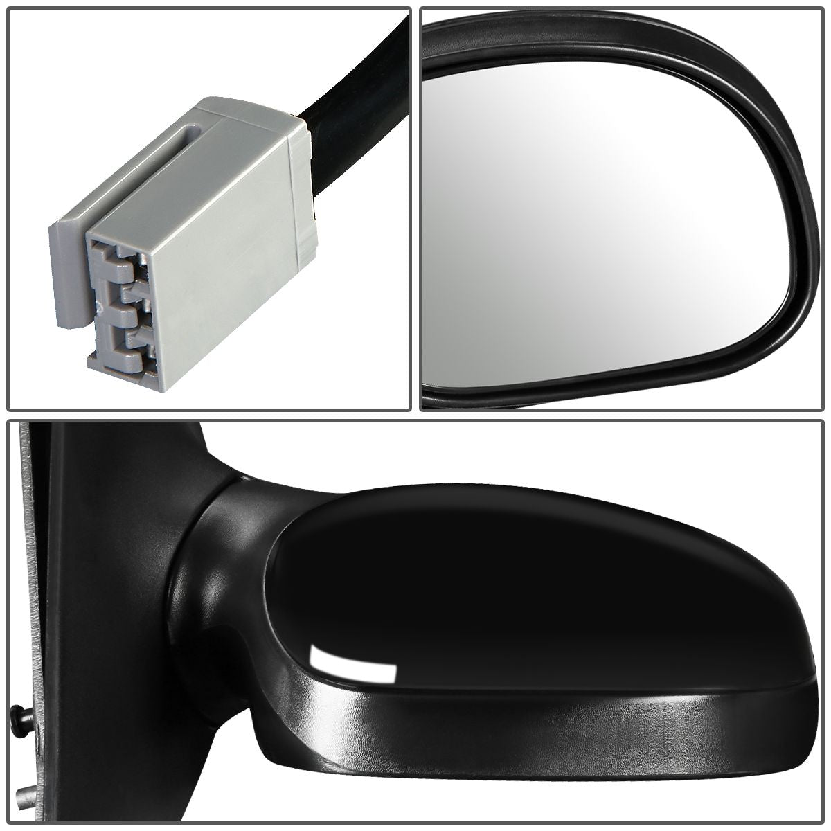 RETROVISOR MIRROR - OEM - 1997 FORD EXPEDITION - POWERED - PAINTABLE - BLACK - RIGHT