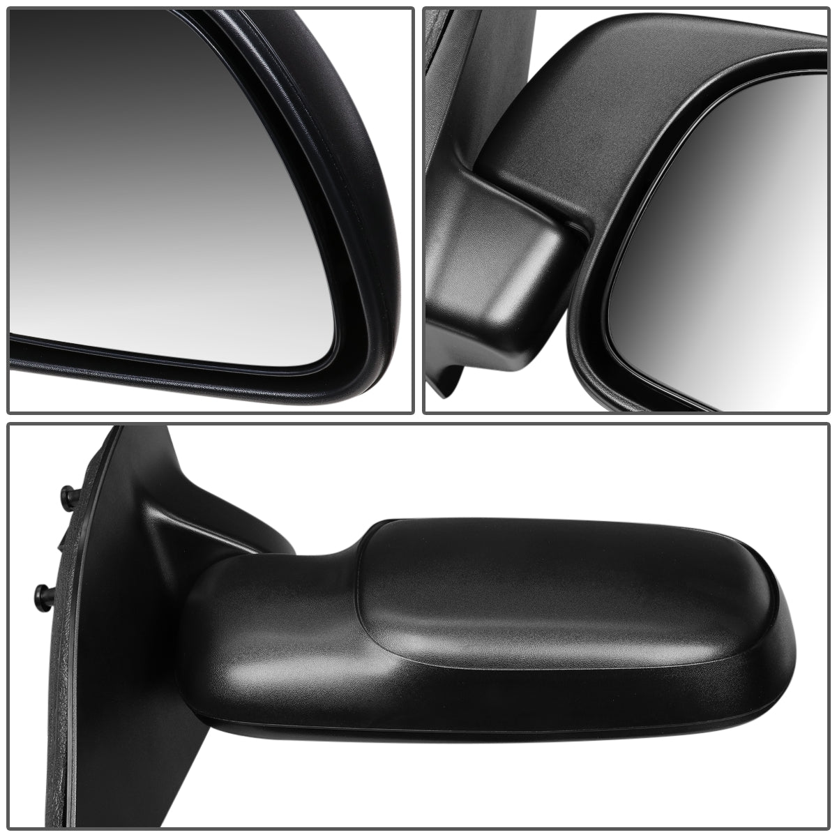 RETROVISOR MIRROR - OEM - 99-10 FORD F-250, F-350, F-450, F-550 SUPER DUTY / 00-05 FORD EXCURSION - MANUAL - TEXTURED - BLACK - RIGHT