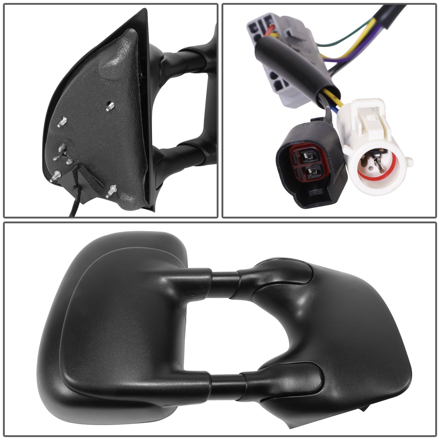 RETROVISOR MIRROR - OE STYLE - FORD EXCURSION 00-05 - WITH POWER WITH HEATED DUAL GLASS - PASSENGER SIDE - PAINT TO MATCH - BLACK