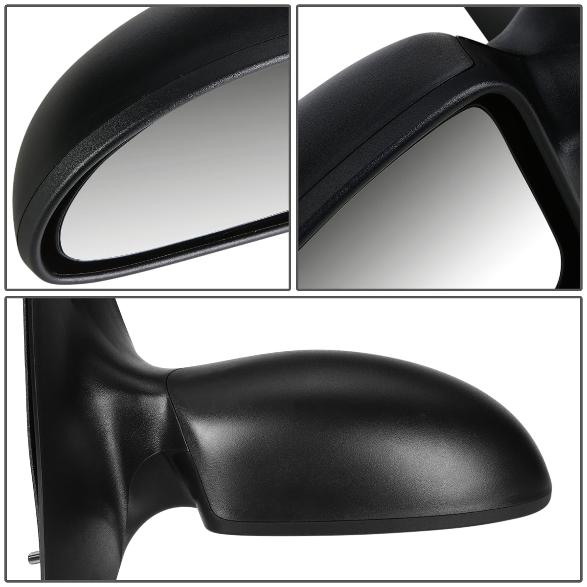 RETROVISOR MIRROR - OEM - 02-07 FORD FOCUS - MANUAL - TEXTURED - BLACK - RIGHT