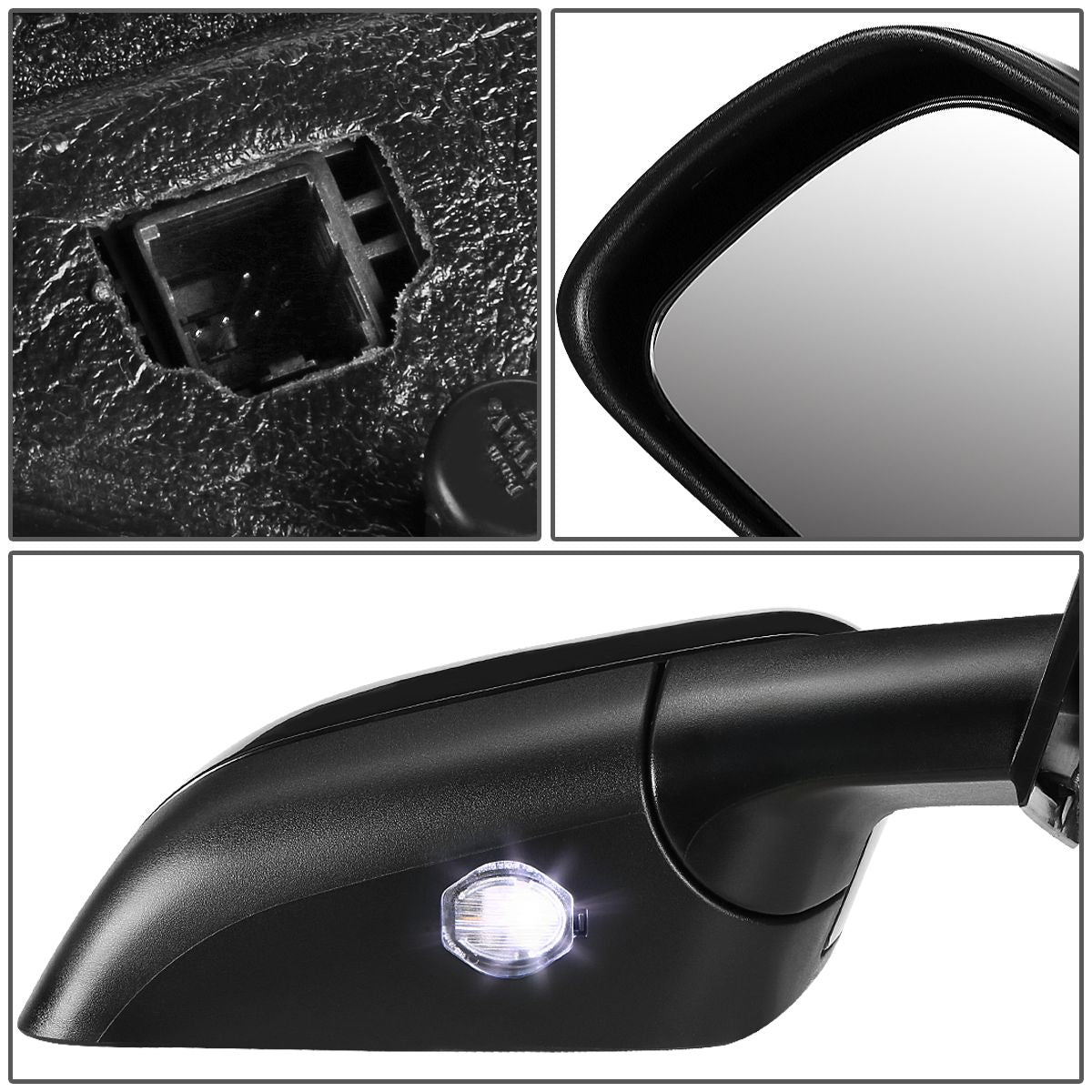 RETROVISOR MIRROR - OEM - 05-07 FORD FIVE HUNDRED / 05-07 MERCURY MONTEGO - POWERED - HEATED - PAINTABLE - BLACK - RIGHT