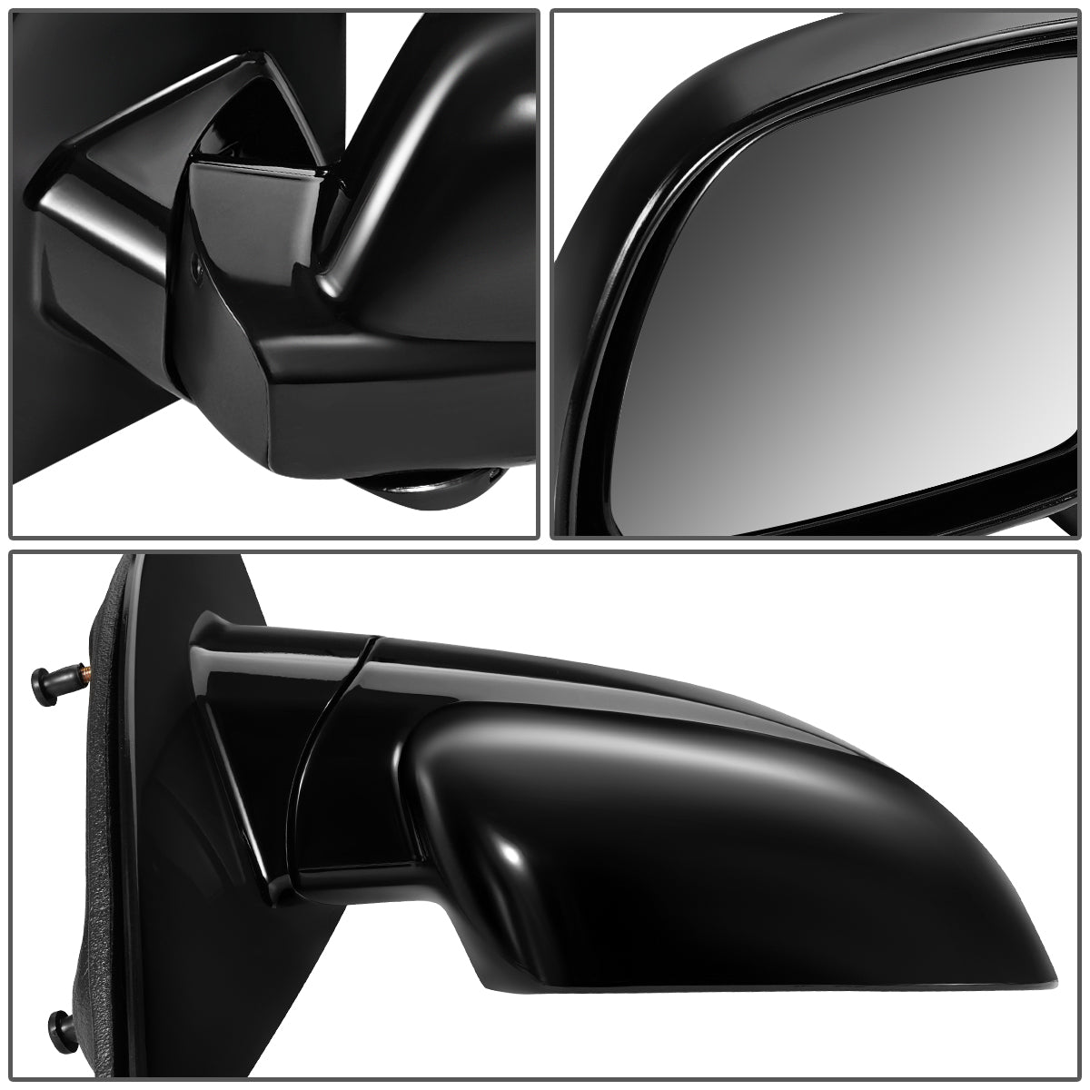 RETROVISOR MIRROR - OEM - 04-07 FORD FREESTAR - POWERED - FOLDING - BLACK MATERIAL - RIGHT