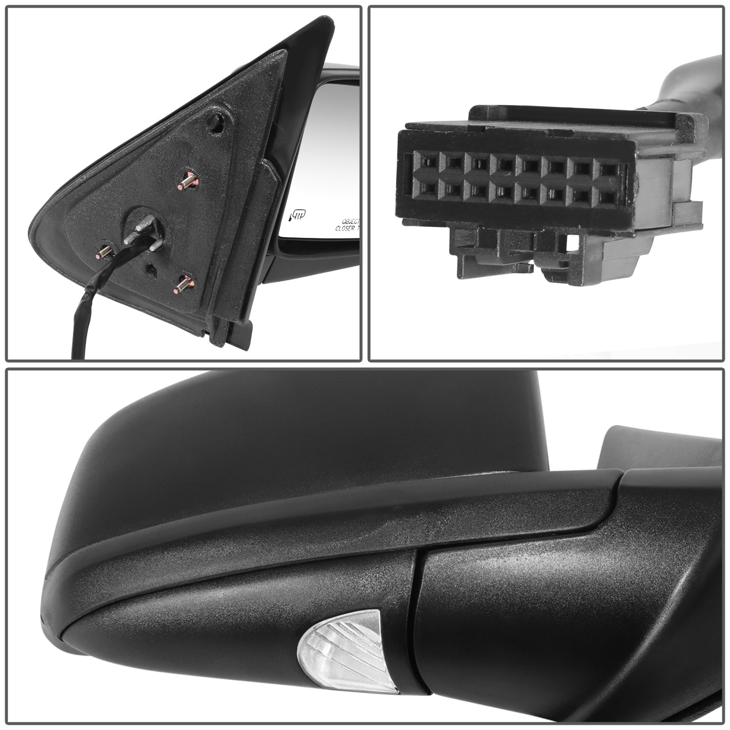 RETROVISOR MIRROR - OE STYLE - FORD EXPEDITION 2003 - WITH POWER WITH HEATED GLASS - PASSENGER RIGHT SIDE - BLACK